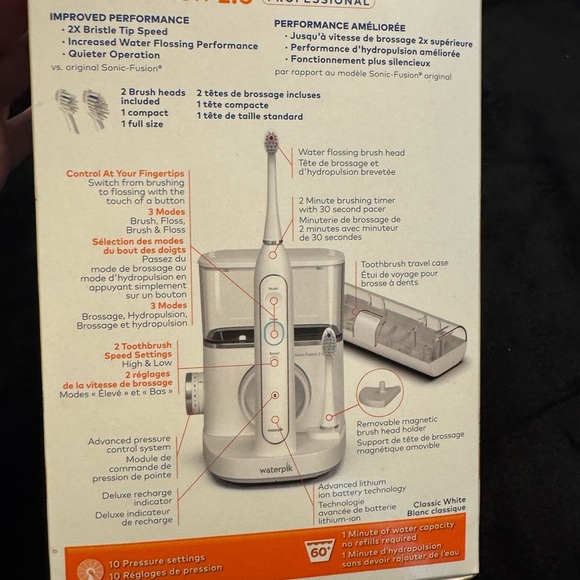 Waterpik Sonic-Fusion 2.0 Electric Toothbrush. NEW In Box. - Picture 3 of 9